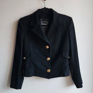 Versace Jeans Couture Black Wool Cashmere Blazer - Sz 6